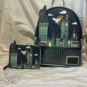 NWT Loungefly Harry Potter Backpack & Wallet